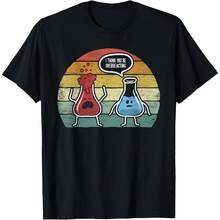 Retro Vintage I K You're Overreacting Fun Nerd Chemistry T-Shirt All All Seasons,220g Pure Cotton Single-Sided Printed Crew Neck Short-Sleeved T-Shirt,Unisex Top,Base Layer - 顏色5 - 查看 1