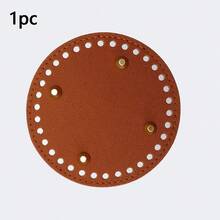 2pcs DIY Handmade Weaving Bag Accessories - Round Bottom And Edge Wrap, Solid Color Faux Leather For Wallet And Handbag Making, DIY Wallet Crafting - Multicolor - View 10