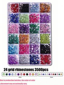 32,000颗40色树脂果冻水钻（随机颜色混合），用于美甲装饰，3mm/4mm/5mm平底宝石，适合手工制作，闪亮套装，可用于服装、鞋子、美甲、化妆、钻石画等。 - 彩色 - 查看 11