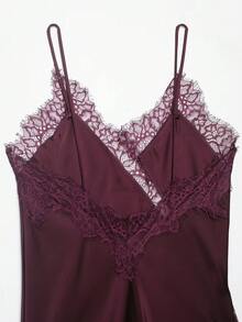 DEEKA New Arrival Women's Fashion Lace Decor Camisole Top Summer - Red Violet - View 6