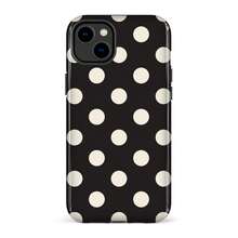VESPOP Ốp điện thoại chống sốc màu đen thời trang chấm bi, tương thích với iPhone 17/16/15/14/13/12/11 Pro Max/Pro Plus/12 Mini/13 Mini, Galaxy S26 S25 S24 S23 S22 S21 Plus Ultra, phiên bản quốc tế, không phải phiên bản nội địa. Quà tặng sinh nhật - màu đen - Xem 6