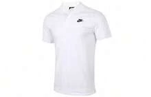 Nike Sportswear 纯色 Logo 休闲运动 Polo 衫，男款，白色 - 白色 - 查看 14