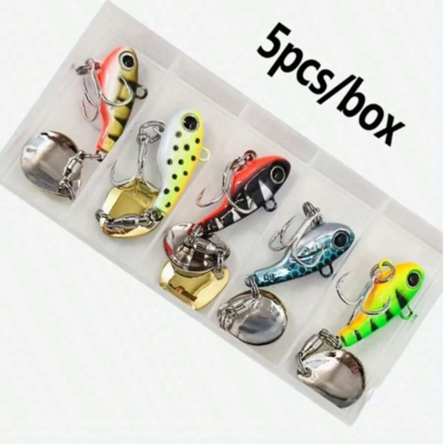 5g/8g/11g/14g/17g/20g Lure Bait Mini Ugly Fish VIB Sequins, Sinking Rotating Vibrating Sequins Bionic Lure Bait - Multicolor - View 1