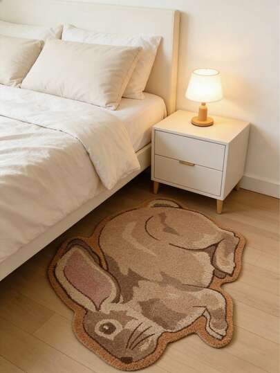 1件装咖啡色兔子图案门垫，兔子复活节装饰，复活节礼物浴室垫，入口垫，吸水地毯，客厅地毯，卧室地毯，玄关地毯，厨房地毯，浴室地毯，游戏室地毯，书房地毯