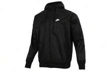 Nike NK WVN LND WR HD JKT簡約品牌小Vlogo標誌連帽套頭拉鍊開襟外套衛衣 - 黑色 - 查看 10