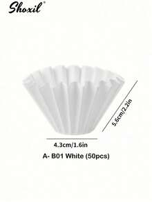 shoxil 50/100pcs Coffee Filter, V-Shaped Coffee Filter Paper, Coffee Paper Filter, Disposable Coffee Tea Filters,Brown Fan-Shaped Coffee Filter Paper, Coffee Filter, V-Shaped Coffee Filter Paper, Coffee Paper Filter, Disposable Coffee Tea Filters For Pour Over And Drip Coffee Makerfor Pour Over And Drip Coffee Maker - Coffee Filter Paper - View 16