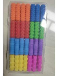 4个/14个/24个/28个 儿童硅胶笔套 感官笔套 纹理笔筒（颜色随机） - 彩色 - 查看 15