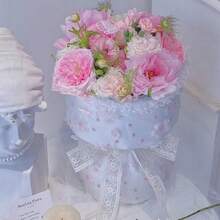 2码刺绣蕾丝花边，可用于包装花束礼盒、DIY头饰蝴蝶结、服装配饰丝带、缎带 - 多色 - 查看 7