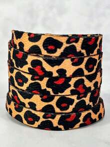 Unisex Fashion Shoelaces Fit For Skate Shoes, Sneakers, Athletic Shoes, Leopard Print Design - 彩色 - 查看 5