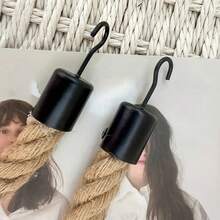 Retro Toilet Roll Paper Holders Punchless Hemp Rope Tissue Holder Bathroom Storage Accessories Washroom Decor - 麻繩圓形壁掛紙巾架 - 查看 5
