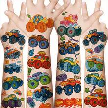3 Sheets Racing Car Tattoo Patch Tattoo Sticker Waterproof Long Lasting Arm Party Temporary Tattoo - Multicolor - View 2