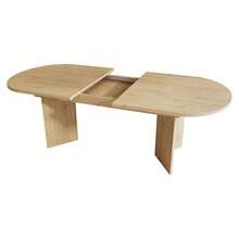 Extendable Dining Table 160/200 X 90 Cm, Ideal For 6 To 8 People, With Rounded Corners And A Thick Top. Simple Style, Oak Finish. - 橡木色 - 查看 11