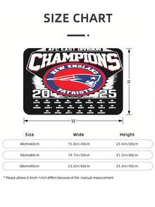 Diatomaceous Earth Bath Mat Champions 25 Times Afc East Division Title Celebration Football Team Logo Memory Foam Non Slip Absorbent Bathroom Rug For Fans Home Decor Sports T - Black - View 4
