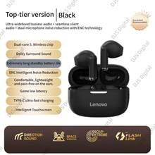 Lenovo Tai nghe không dây nhét tai EA110 Classic, mẫu mới năm 2026, kết nối ổn định Bluetooth 5.4, độ trễ cực thấp, thời lượng pin dài cho cả ngày sử dụng, âm thanh chất lượng cao chuẩn HiFi, khử nhiễu cuộc gọi thông minh cho cuộc trò chuyện rõ ràng. - màu đen - Xem 12