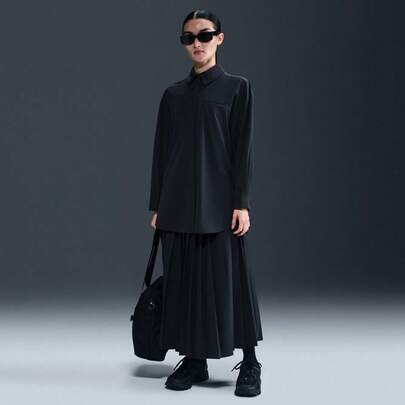 Nike Women's AS W NK 24.7 DF LS SHIRT WVN Jacket, Woven Hooded Outerwear HQ0237-010