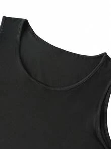 Men's Fashionable Casual Versatile Printed Tank Top, Summer - Black - View 6