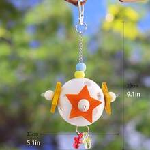 1pc Random Color & Style Parrot Chewing Toy, Puzzle Ball Cage Toy, Entertaining & Intellectual Plaything For Medium/Small Parrots - Multicolor - View 3