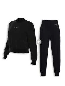 Nike Women Outerwear & Jogger Pants & Baseball Cap Casual Lightweight Breathable Quick Dry Outdoor School Daily For Women Black Navy - màu đen - Xem 2
