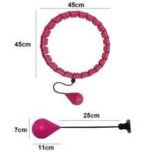 Smart Weighted Hula For Adults Weight Loss 47 Inch Waist 24 Detachable Links Fitness Hoop For Women And Beginners - Cadet Blue - View 3