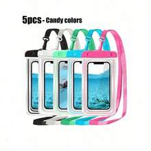 3/1pc Waterproof Phone Case, Casual Waterproof Phone Pouch Cellphone PVC Bag For Vacation Beach Sports Bag School Supplies School Stuff For School For Student - 彩色 - 查看 9