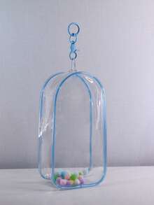 1pc Transparent Display Bag For Labubu, Single Piece 1 Transparent Display Bag, Suitable For Labubu, Square Blind Box Hanging Bag, With Waterproof And Dust-Proof Multi-Functional Characteristics, Very Suitable For Storing Dolls And Small Accessories - Multicolor - View 9