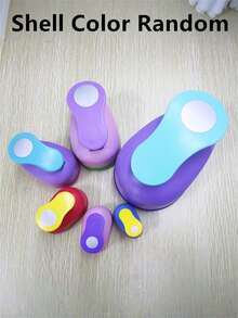 (Shell Color Random,The Image Does Not Display All Colors, Please Refer To The Actual Color Received) 1Pc 8mm/15mm/25mm/38mm/50mm Circle Punch Cute Scrapbooking Machine DIY Paper Shaper Cutting Rounder Cutter Embossing Cards Making Round Hole Punch Round Embossing Punches - Multicolor - View 9