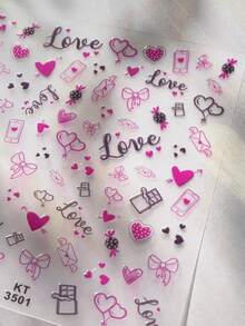 Ins Style LOVE 蝴蝶结贴纸 防水 DIY 贴纸 学生日记本笔记本相册文具 - KT3501 - 查看 5