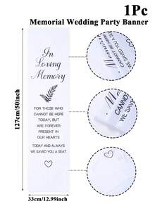 Memorial Wedding Chair Banner The Wedding Memorial Reserved Chair Sign Banner In Loving Memory Of Parents Celebrating From Heaven Wedding Memorial Sign Sympathy Gift For Loss Seat (White) - White - View 9