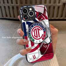 Funda para teléfono con el logotipo del Club Deportivo Toluca compatible con fundas para teléfonos   17  16 Pro Max  15 Pro Max  13 y  12 Elegante, resistente al agua, a los golpes y a las caídas Un gran regalo para familiares, amigos, amantes, novios/novias y fanáticos de los deportes - Negro - Ver 4