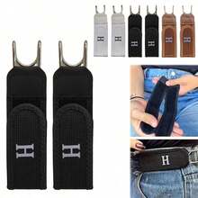 2 PCS Buckleless Belt Hook, Tactical Metal Hook Elastic Belt, Gift For Men & Women, Valentine's Day Gift,Black - màu đen - Xem 10