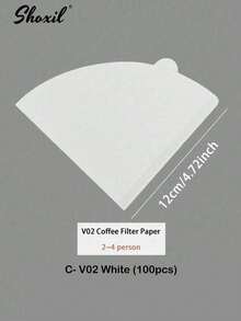 shoxil 50/100pcs Coffee Filter, V-Shaped Coffee Filter Paper, Coffee Paper Filter, Disposable Coffee Tea Filters,Brown Fan-Shaped Coffee Filter Paper, Coffee Filter, V-Shaped Coffee Filter Paper, Coffee Paper Filter, Disposable Coffee Tea Filters For Pour Over And Drip Coffee Makerfor Pour Over And Drip Coffee Maker - Coffee Filter Paper - View 13