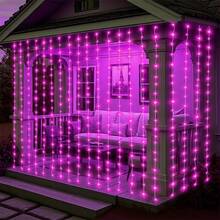 USB Powered LED Curtain Lights With Remote Control, 8 Lighting Modes, Indoor Decorative String Lights For Background Wall, Garden, Outdoor, Wedding, Party, Birthday, Holiday, Valentine's Day, Living Room, Bedroom, Kitchen - USB Curtain Light String - View 16