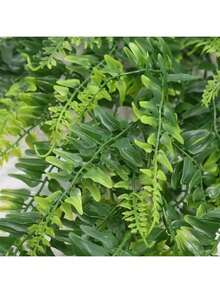 1pc/2pcs/4pcs/8pcs Hyper-Realistic Artificial Hanging Plants Set - Faux Ferns And Ivy Greenery - UV-Resistant, Low-Maintenance Plastic Decor For Patio, Porch And Indoor Spaces - Green - View 8