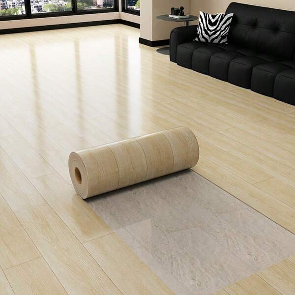 [Dual-Purpose Vinyl Wallpaper] Easy To Apply Wood Grain Vinyl Wallpaper - Self-Adhesive, Suitable For Floors And Walls, PVC With Aluminum Backing