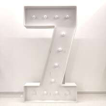 4 pi/120 cm Ensemble de chiffres en bois blanc 0-9 avec des lumières jaune chaud, grande décoration illuminée pour les fêtes, anniversaires, remises de diplômes, intérieur/extérieur - Blanc - Voir 14
