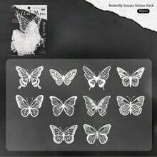 1 Peça Adesivo de Borboleta 3D 2026 em Folha Metalizada, Textura de Concha de PET, Decoração de Bolo de Borboleta DIY, Suprimentos para Festa, Adequado para Meninos, Meninas, Interação, Amigos, Família, Muito Vendido, Modelo Explosivo, Presente para Namorado, Namorada, Aniversário, Festa, Presente Perfeito - Multicolorido - Visão 14
