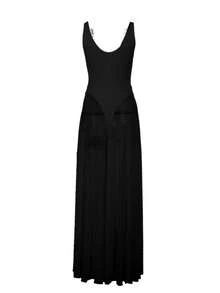2026 New Sexy Long Dress, Celebrity Temperament Holiday Slim Mesh A  Dress - màu đen - Xem 5