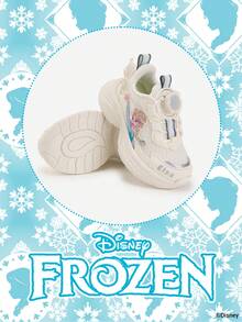 Disney 1 Pair Children's Authorized Collaboration Sports Shoes, Including Princess, Anna Princess, And Arendelle Princess Sports Shoes, Suitable For Daily, Holiday Sports And Outdoor Wear. Comfortable, Non-Slip, Durable And Breathable Soles - White - View 2