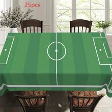 1 pieza Mantel con diseño de campo de fútbol para fiesta temática de fútbol, adecuado para aficionados viendo el partido, picnic, decoración de mesa de comedor en múltiples escenarios, hecho de poliéster, se puede usar en interiores y exteriores, decoración del hogar - Multicolor - Ver 12