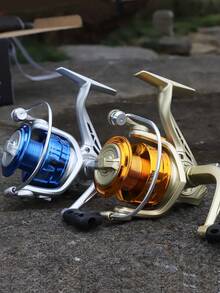 BILLINGS Carrete giratorio, carretes de pesca giratorios de 1000-7000 para agua salada y agua dulce, con arrastre máximo de 8 kg y bobina ligera, relación de engranajes de 5.2:1, palanca plegable intercambiable izquierda/derecha - Multicolor - Ver 7