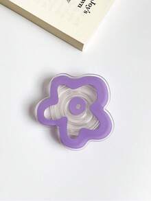 马卡龙花朵透明手机支架，慵懒桌面支架，创意粘贴式手机支架 - 彩色 - 查看 5