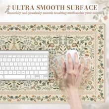 Large Floral Desk Mat, Non-Slip Oversized Mouse Pad With Stitched Edges, Women's Computer Desktop Mouse Pad - Rectangle - View 4