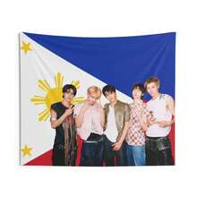 Kpop  Philippines Flag Tapestry - Indoor Wall Tapestries, Room Decor, Home Wall Art, Kpop Fans Gift,Kpop Lover Decoration, Merch - 1PC - Xem 4
