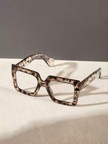4 Pairs Oversized Fashionable Minimalist Style Fashion Glasses For Girl, Suitable For Daily Wear, Outdoor Activities, Spring Travel, Camping, Etc. - 彩色 - 查看 7