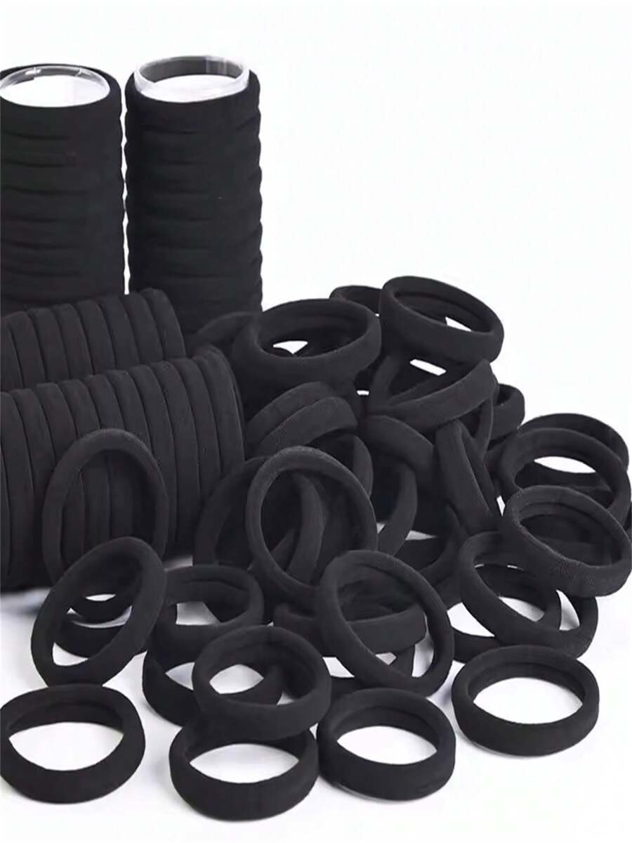200/100/50/10pcs High Elasticity Solid Color Headbands, Non-Damaging Hair, Minimalist Versatile Hair Accessories, Multipurpose For Daily Use - Multicolor - View 1