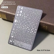 Khuôn dập móng nghệ thuật bằng thép, in hình bướm, hoa, ren, sọc. - Nhiều màu - Xem 9