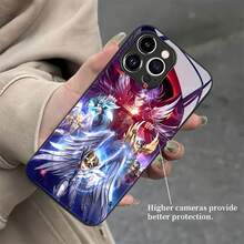 Estuche para teléfono con escena de batalla de Warrior Angel Compatible con estuches para teléfonos   17  16 Pro Max  15 Pro Max  13 y  12 Elegante, resistente al agua, a los golpes y a las caídas Un gran regalo para familiares, amigos, amantes, novios/novias y el día de San Valentín - Negro - Ver 2