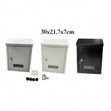 Zamykana metalowa skrzynka na listy | Konstrukcja z klapką | Akcesoria do dorabiania kluczy i montażu | Dostępna w wielu kolorach - B - Zobacz 8