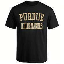 NCAA Purdue Boilermakers Vintage Distressed Graphic T-Shirt.PurdueBoilermakers Fans Tee NCAA T-Shirt, CollegeBasketball Tee - màu đen - Xem 1