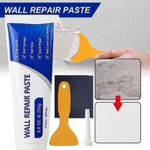 1 Count Drywall Patch Repair Kit With Scraper & Sandpaper, Multi-Functional Quick-Drying Wall Repair Paste, Adhesive, Heavy Duty, Concrete Sealant Waterproof, Self Adhesive,250g Wall Mending Agent - Set - View 2